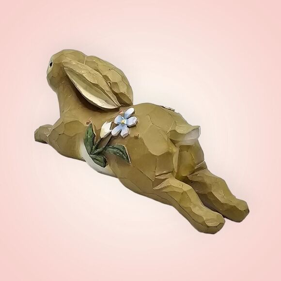 Ganz Resin Easter Bunny Rabbit Figurine With White Flowers EUC 6.5" - Picture 6 of 11